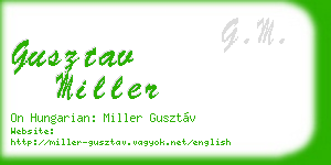 gusztav miller business card